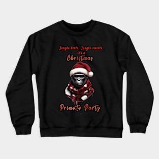 Funny christmas gorilla design Crewneck Sweatshirt